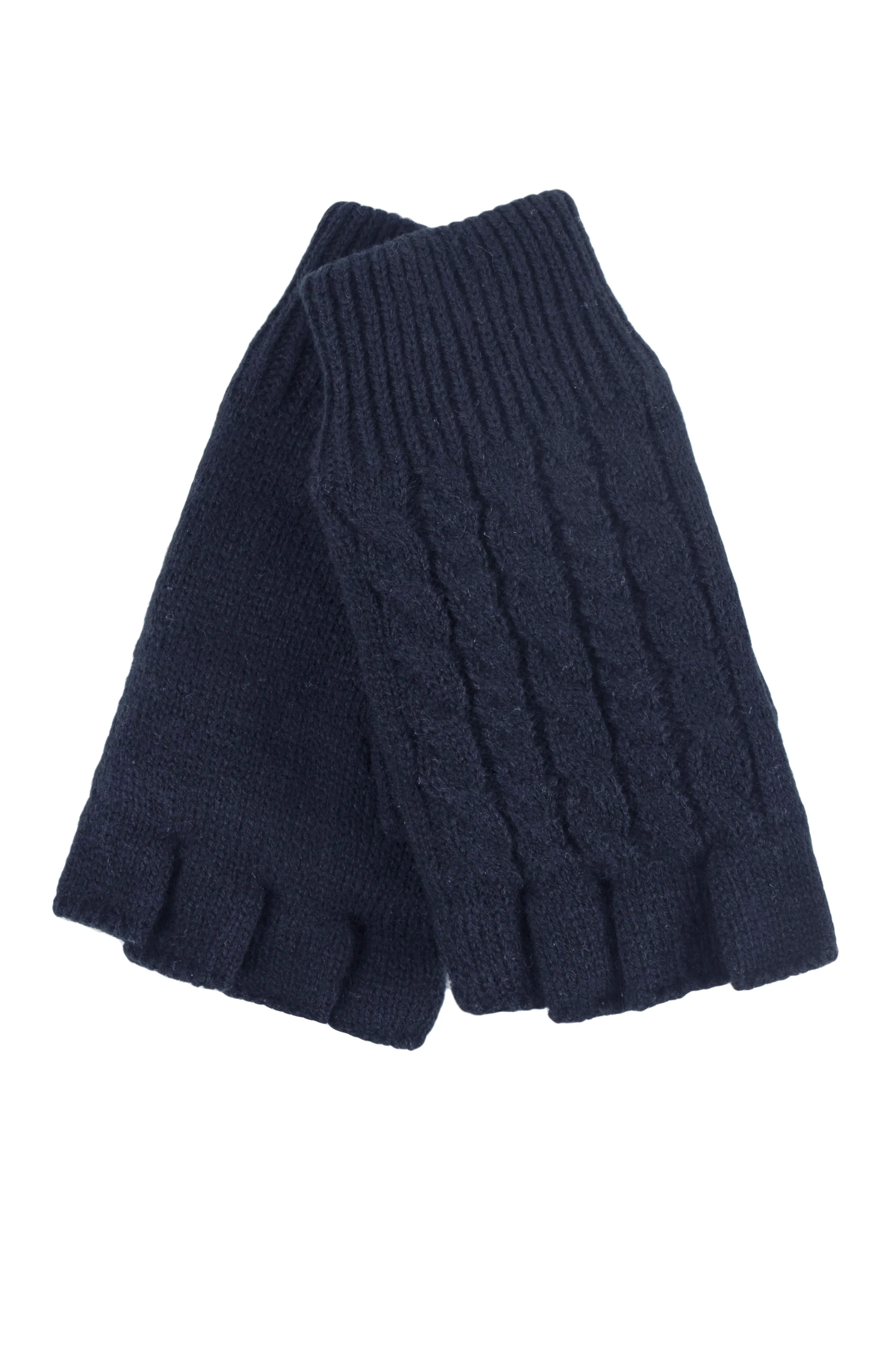 Women's Ayla Solid Cable Knit Fingerless Gloves