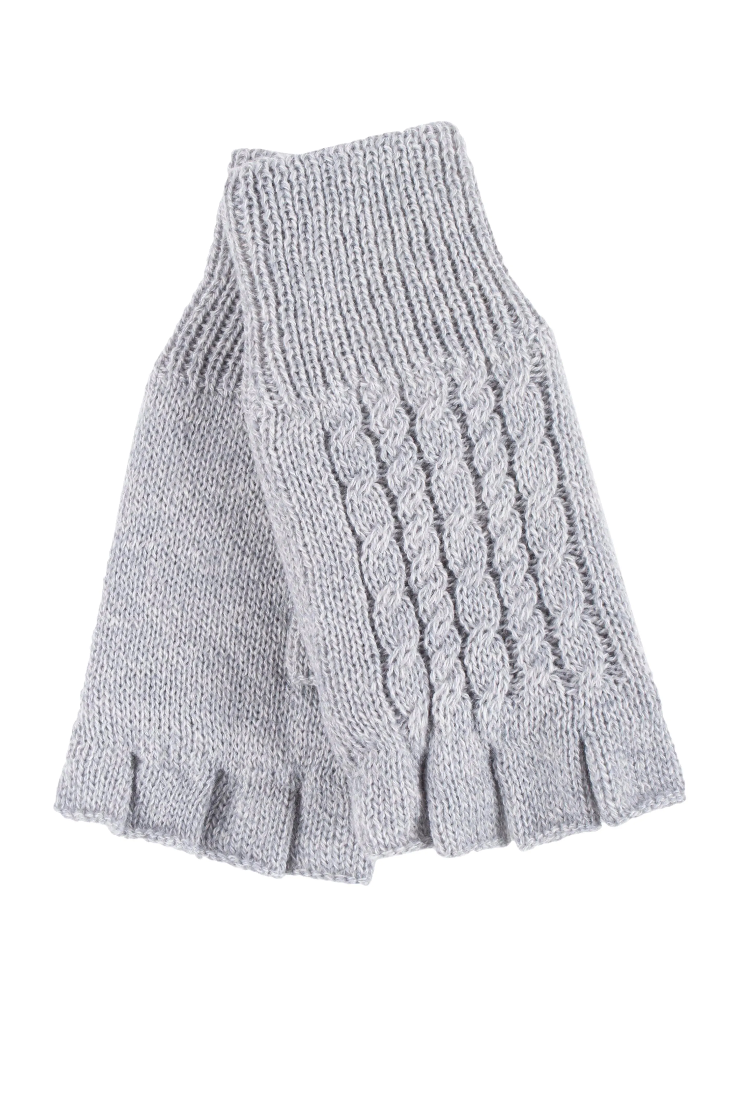 Women's Ayla Solid Cable Knit Fingerless Gloves