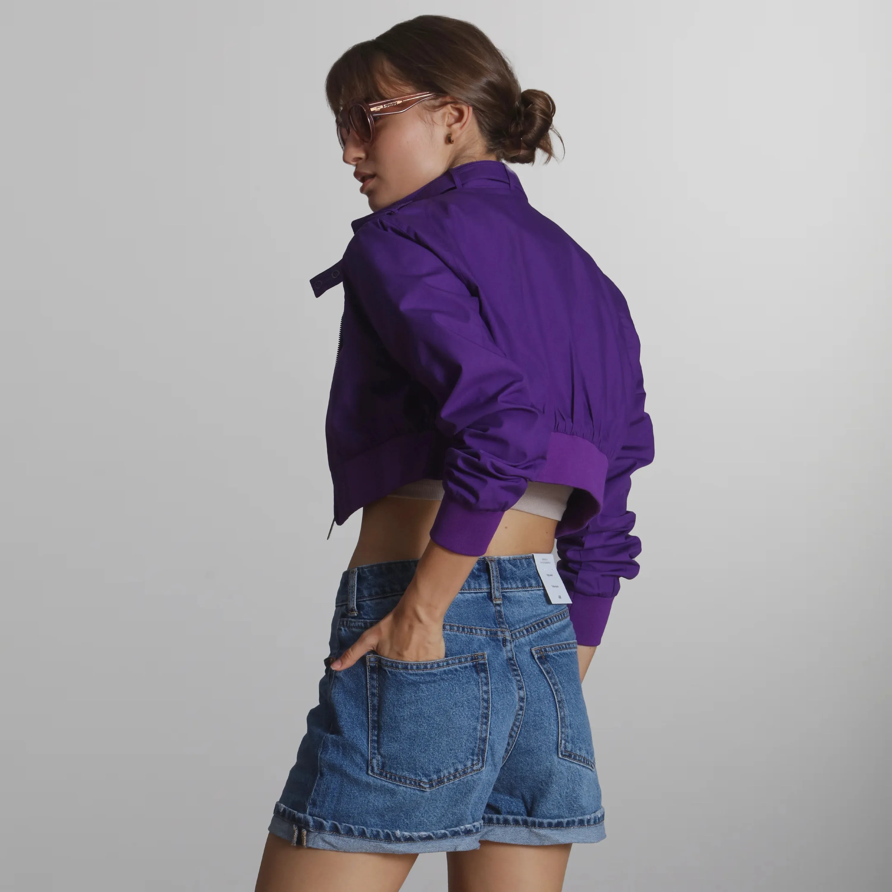 Women's Mini Cropped Racer Jacket