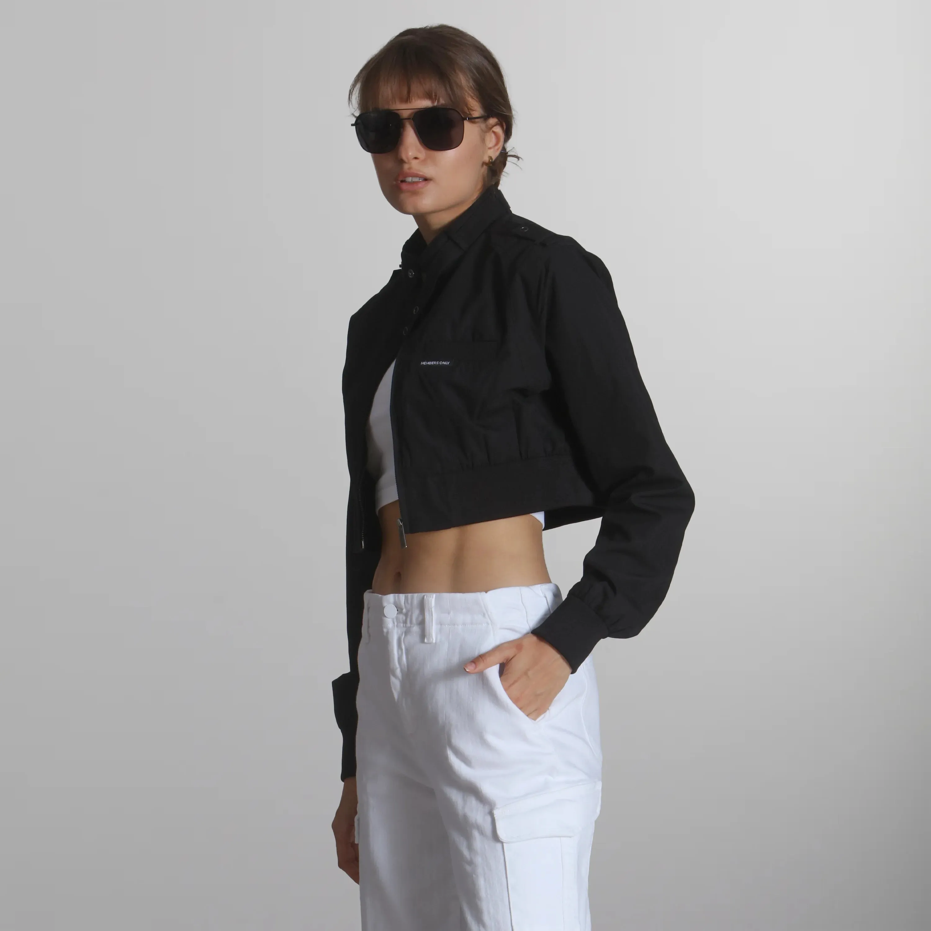 Women's Mini Cropped Racer Jacket