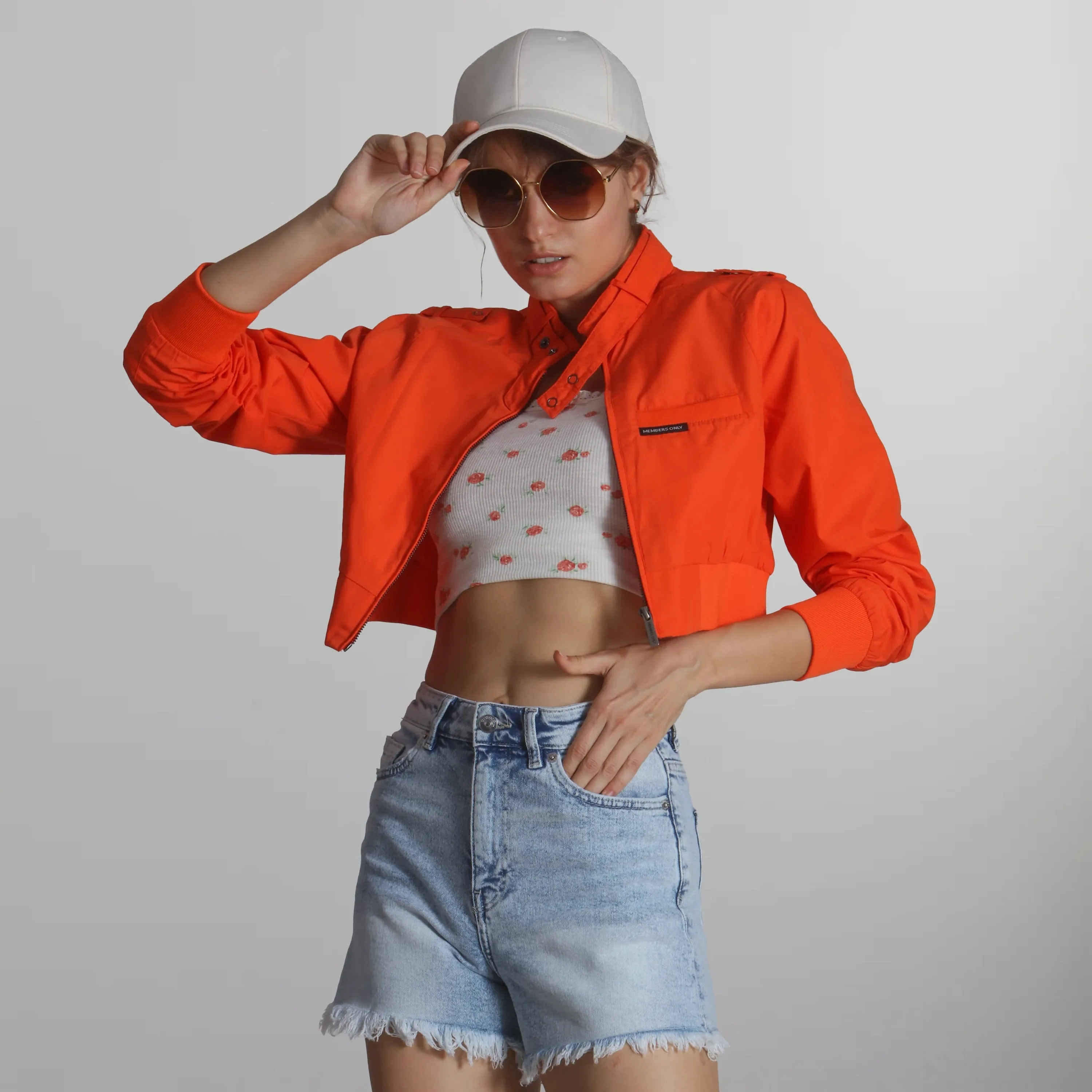 Women's Mini Cropped Racer Jacket