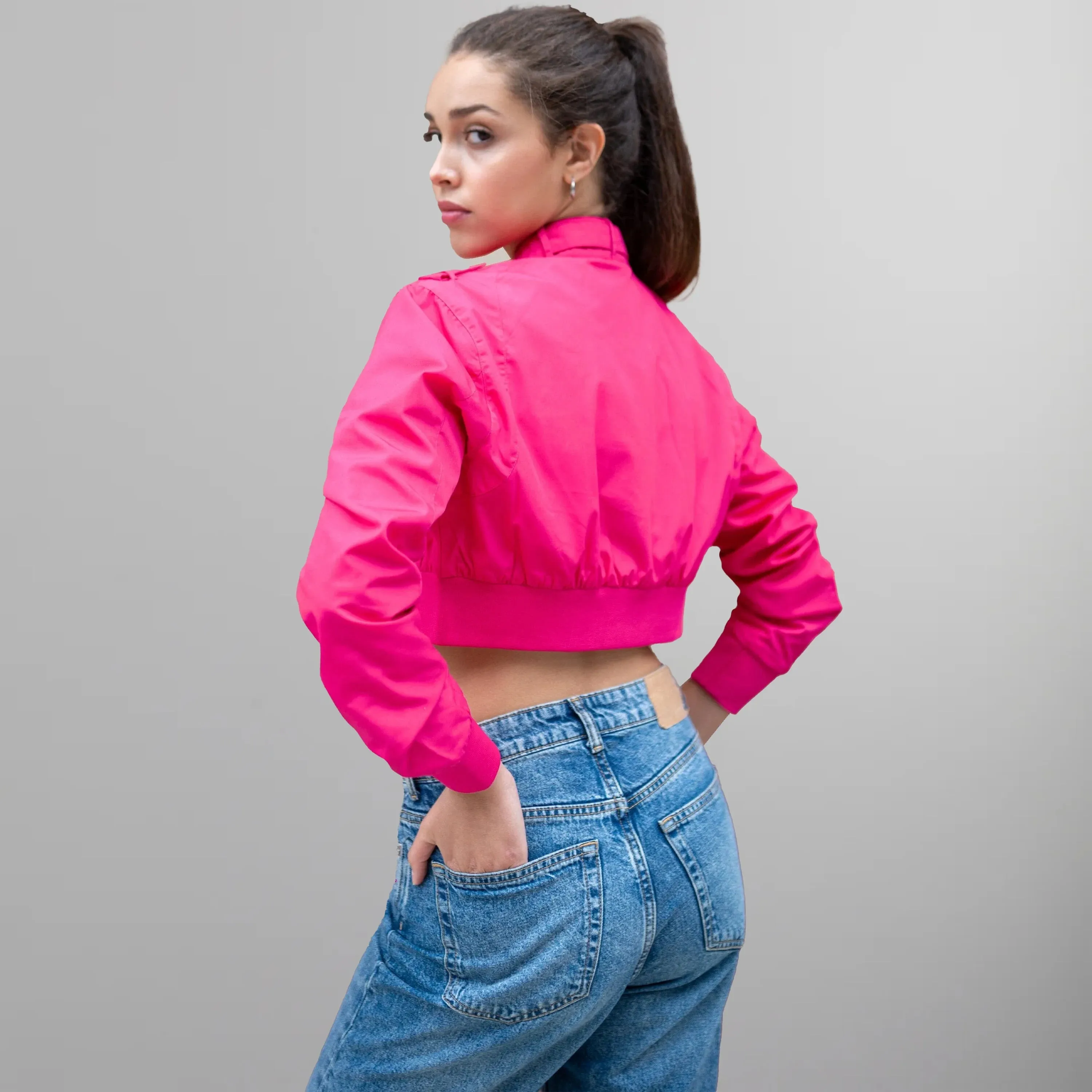 Women's Mini Cropped Racer Jacket