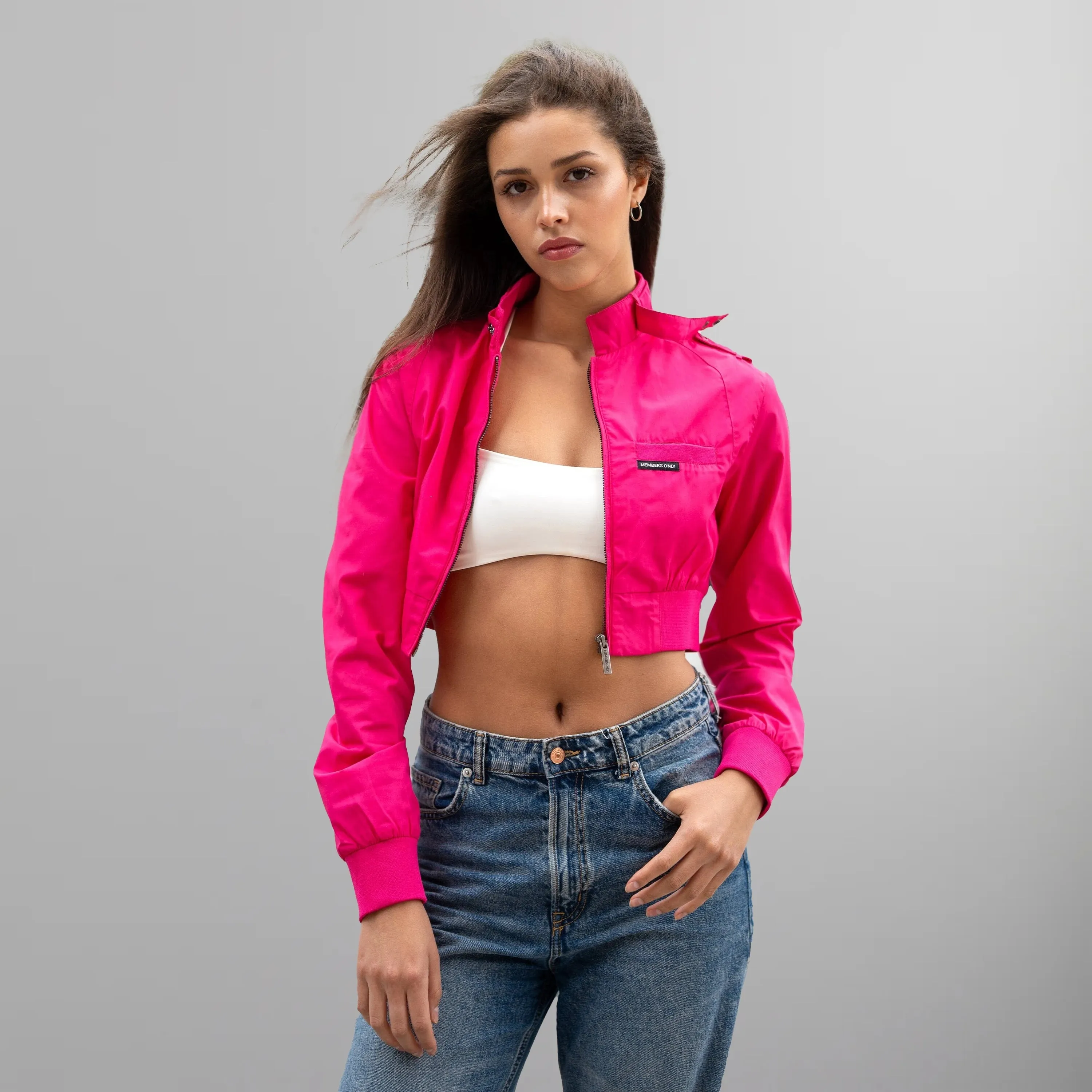 Women's Mini Cropped Racer Jacket