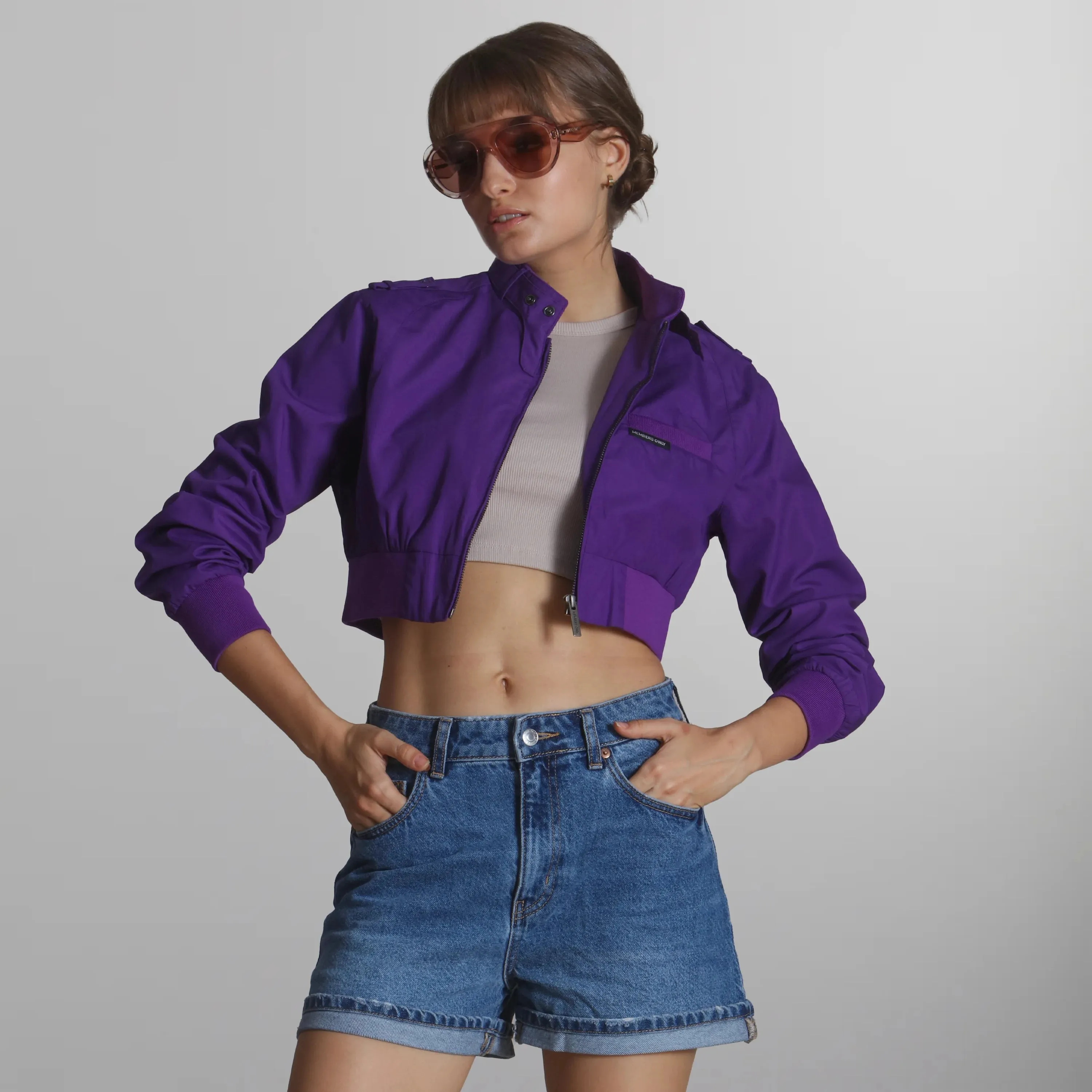 Women's Mini Cropped Racer Jacket