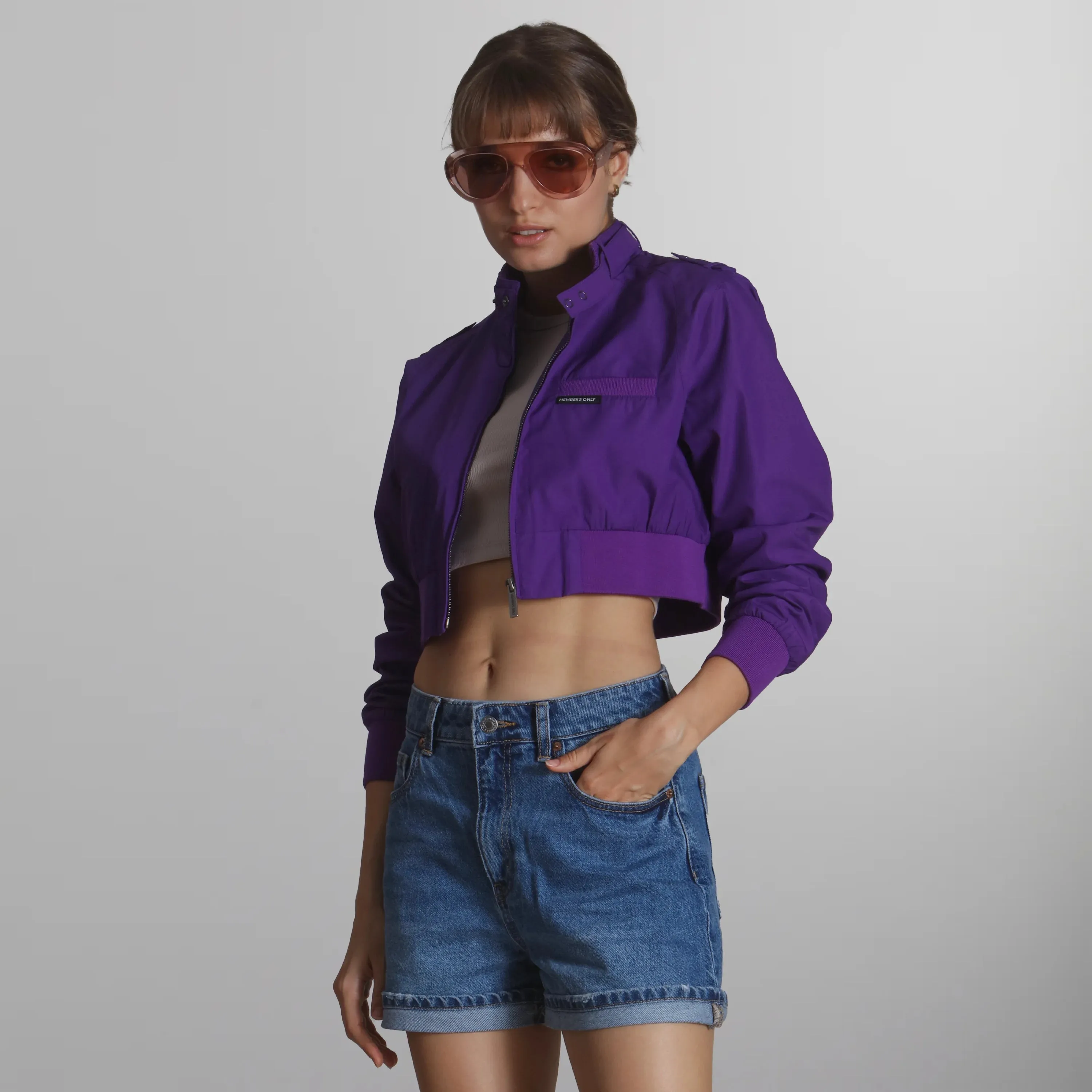 Women's Mini Cropped Racer Jacket