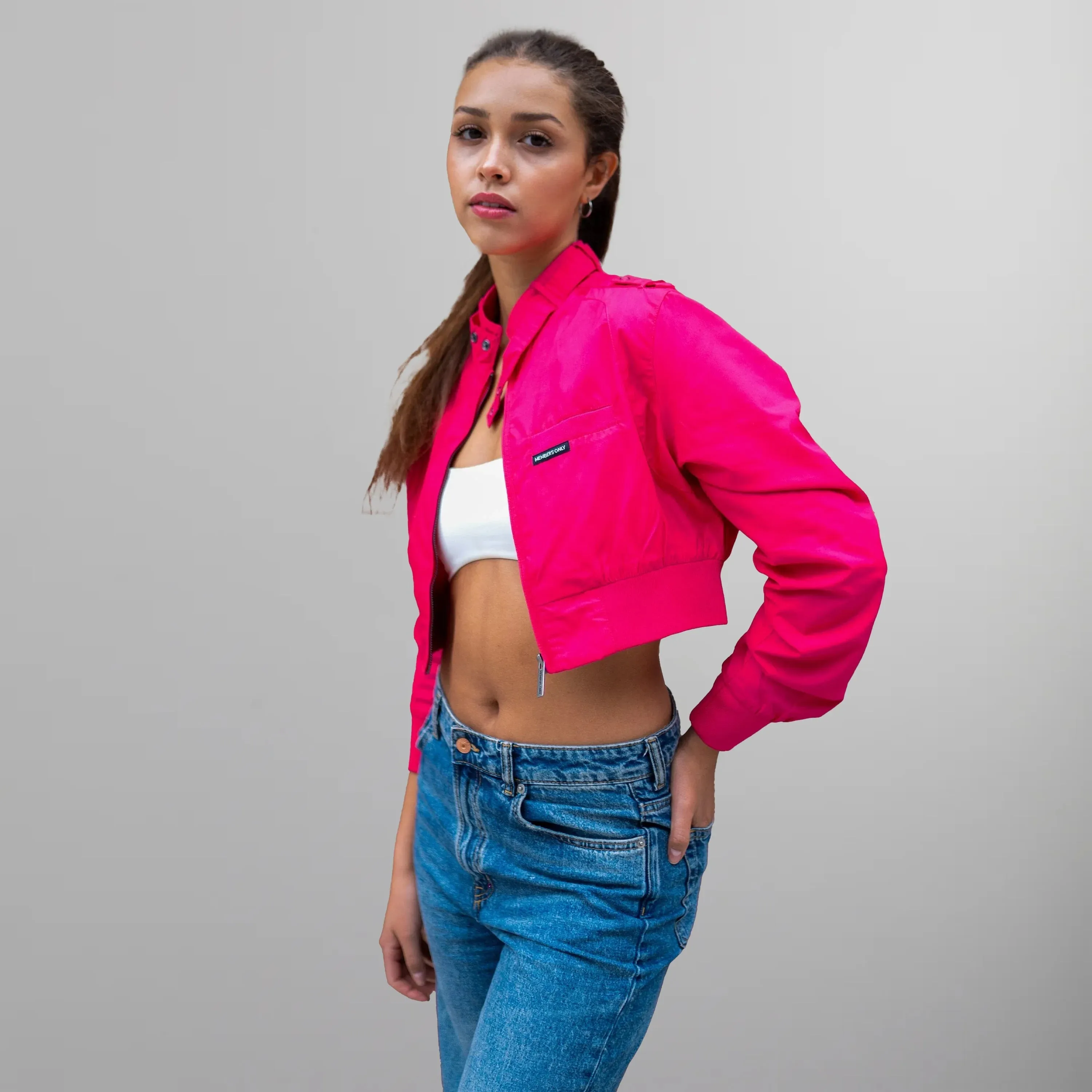 Women's Mini Cropped Racer Jacket