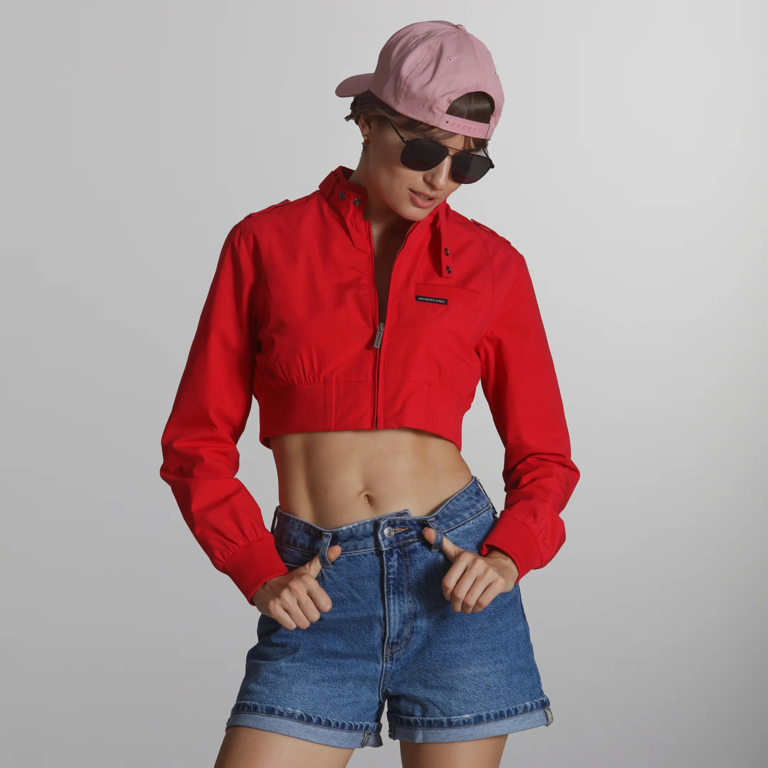 Women's Mini Cropped Racer Jacket