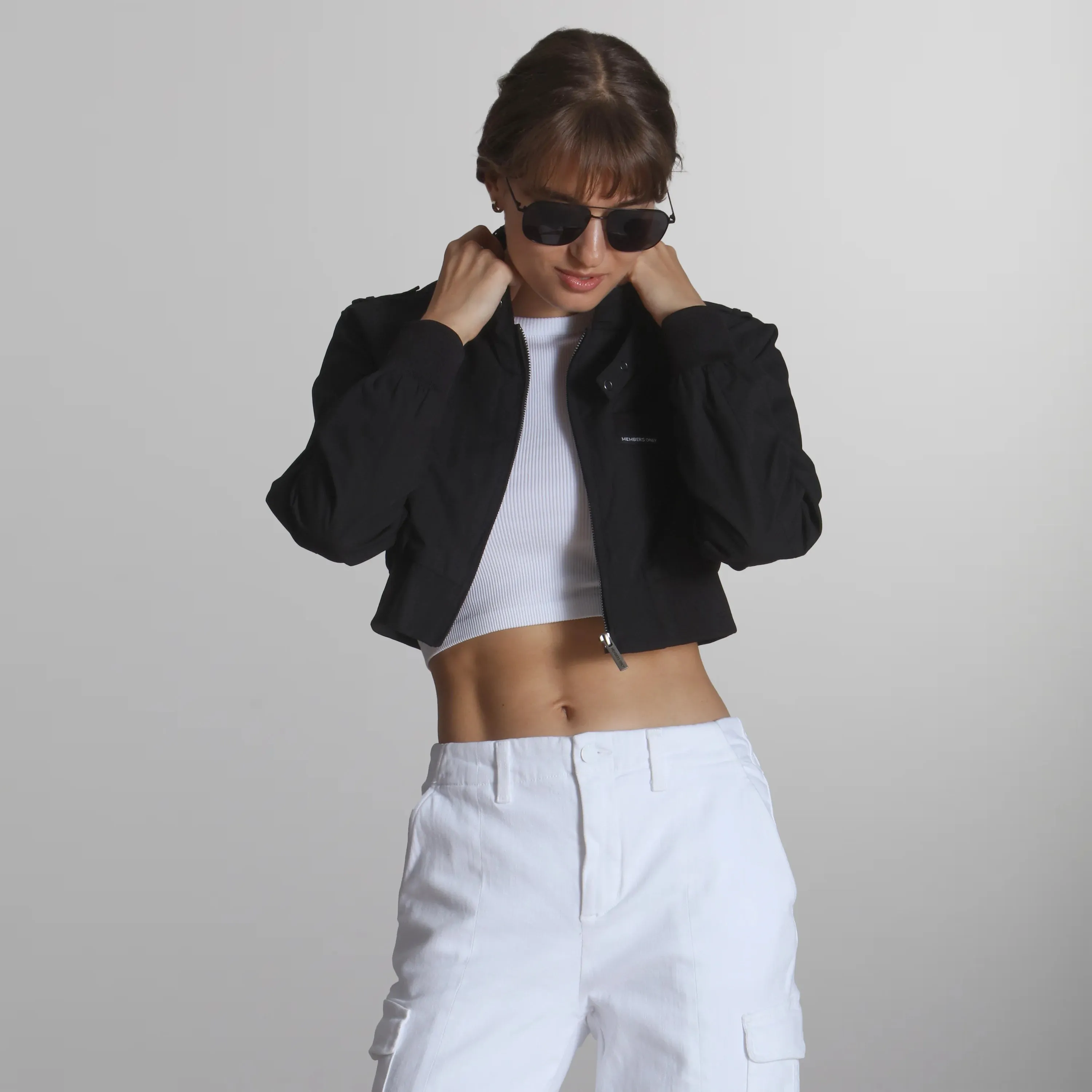 Women's Mini Cropped Racer Jacket