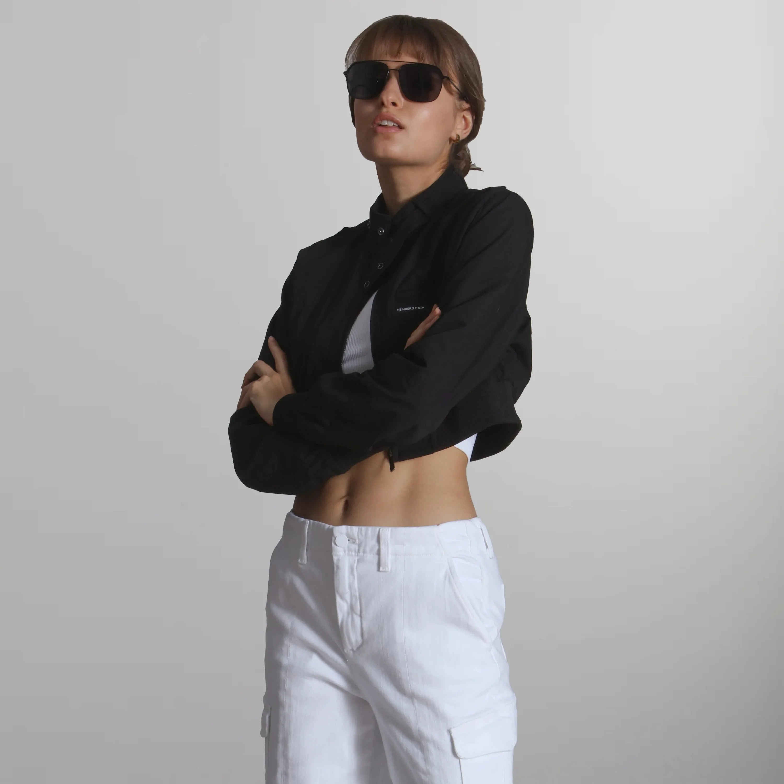 Women's Mini Cropped Racer Jacket