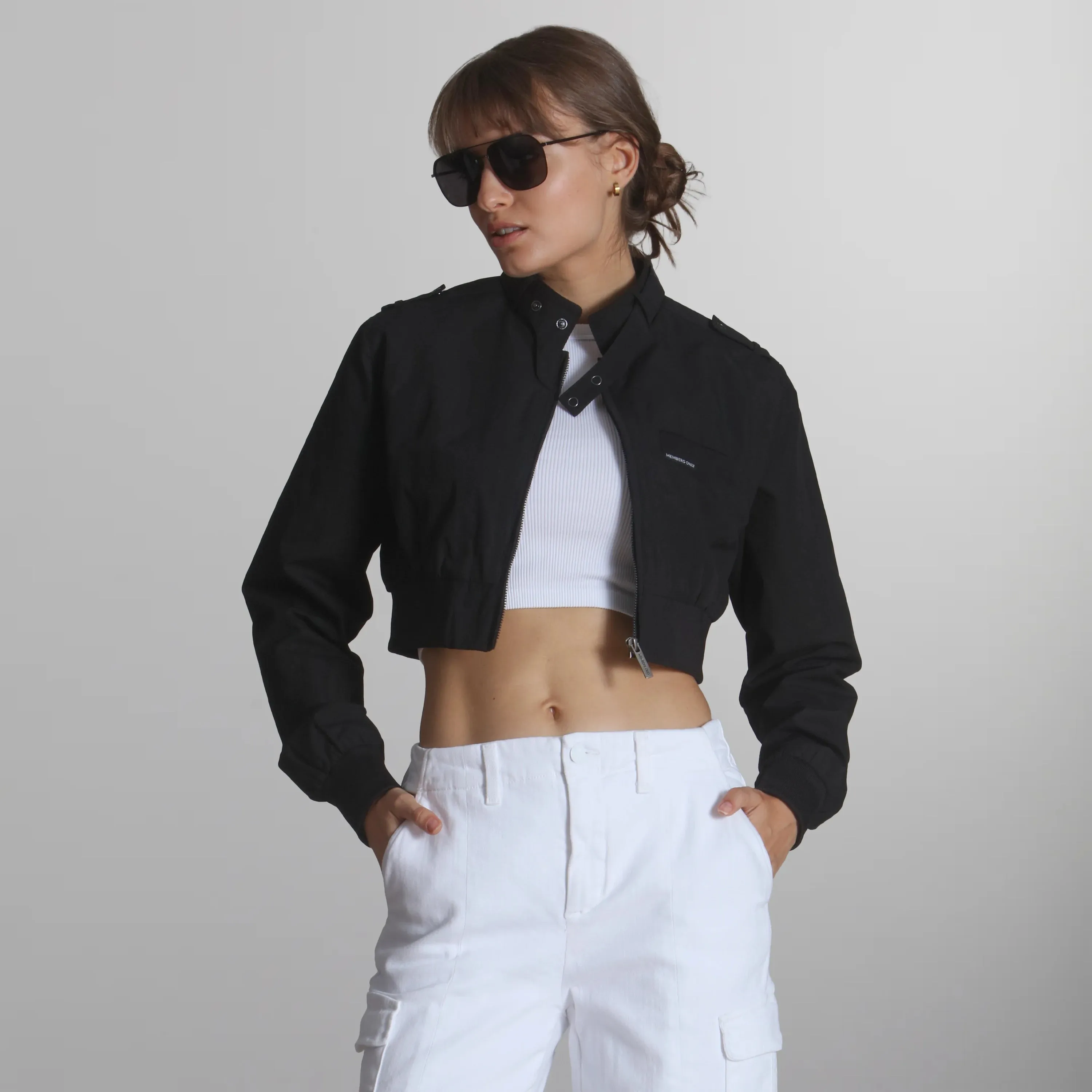 Women's Mini Cropped Racer Jacket