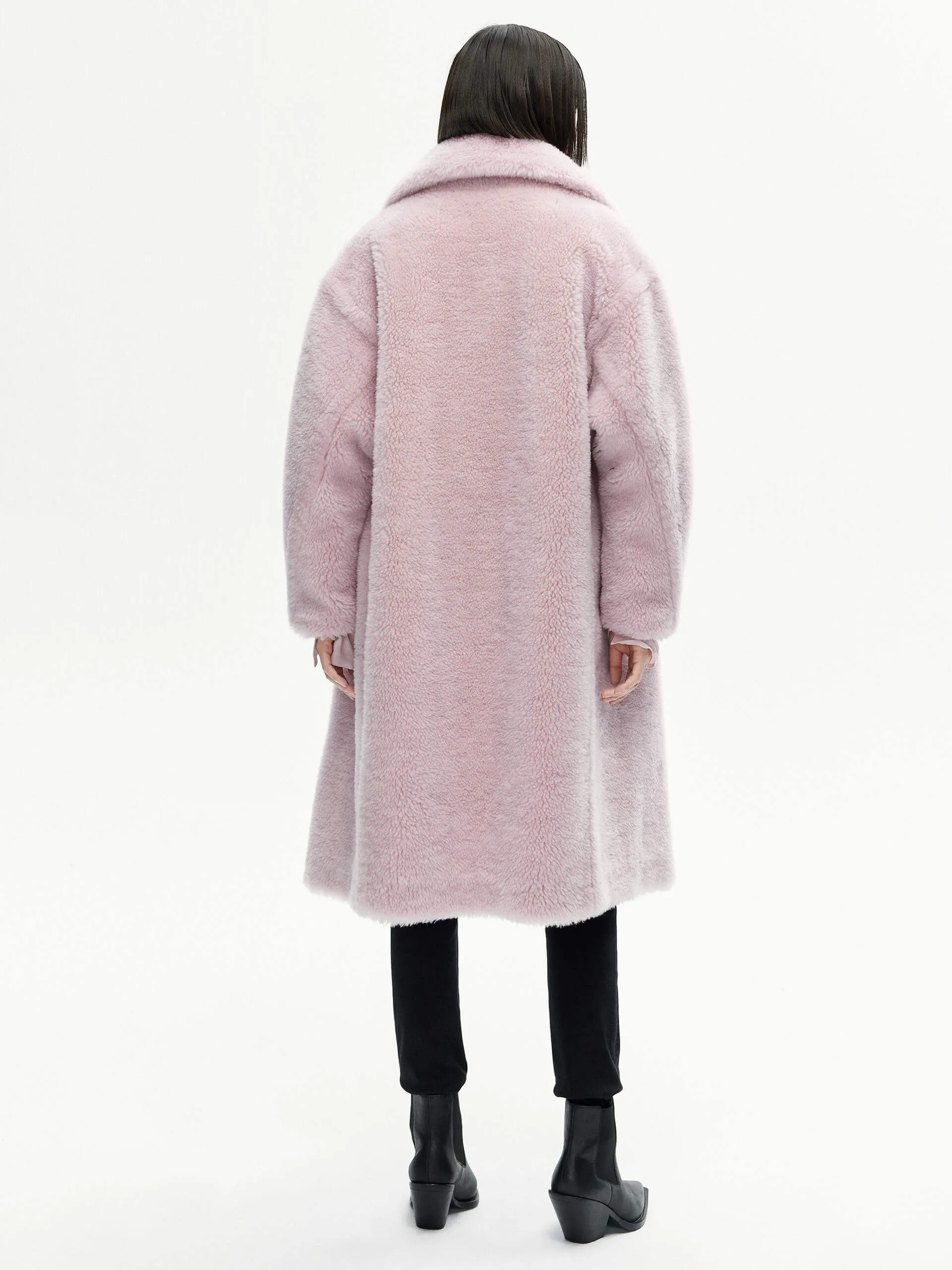 Wool Blend Teddy Coat