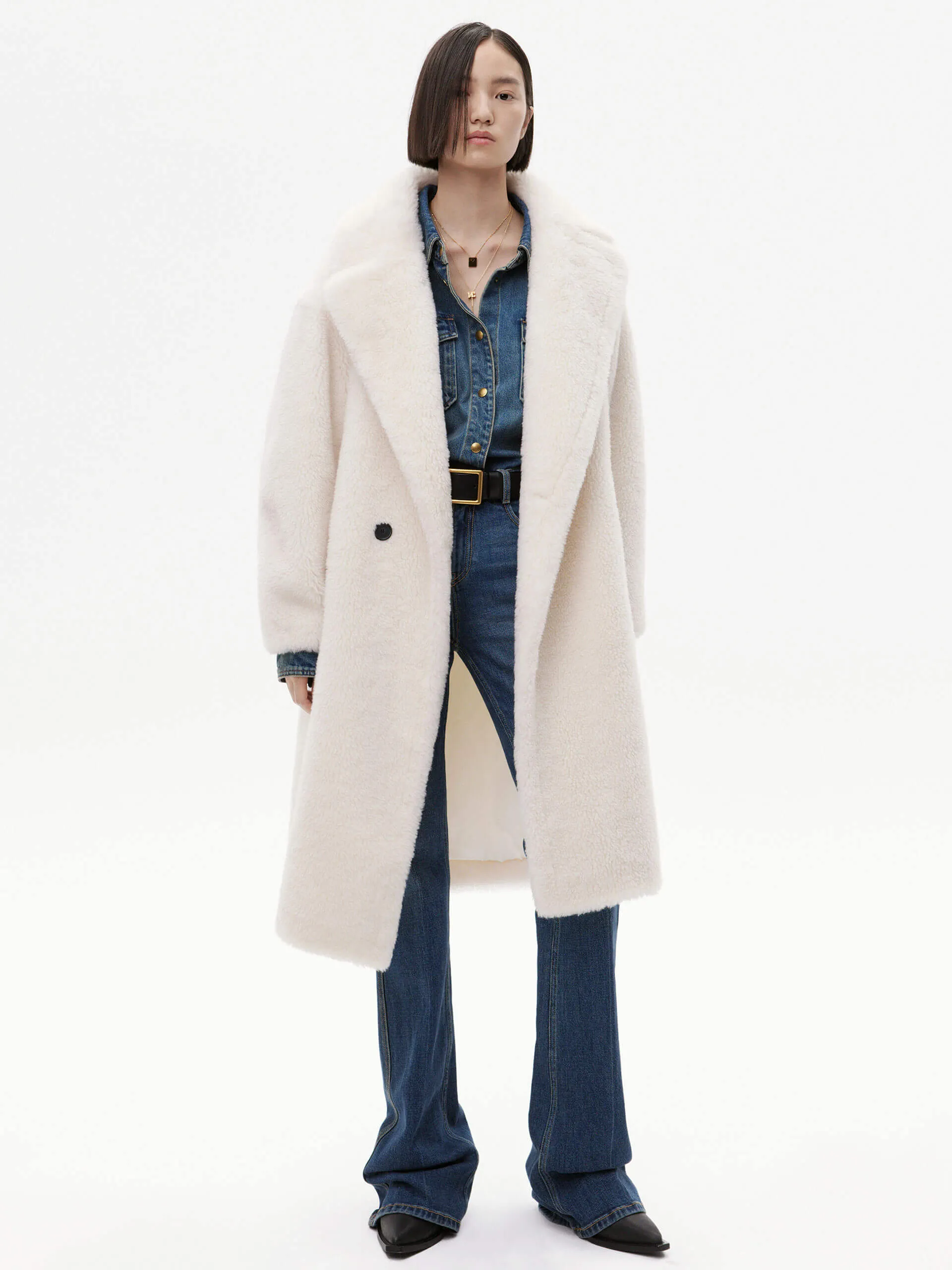 Wool Blend Teddy Coat