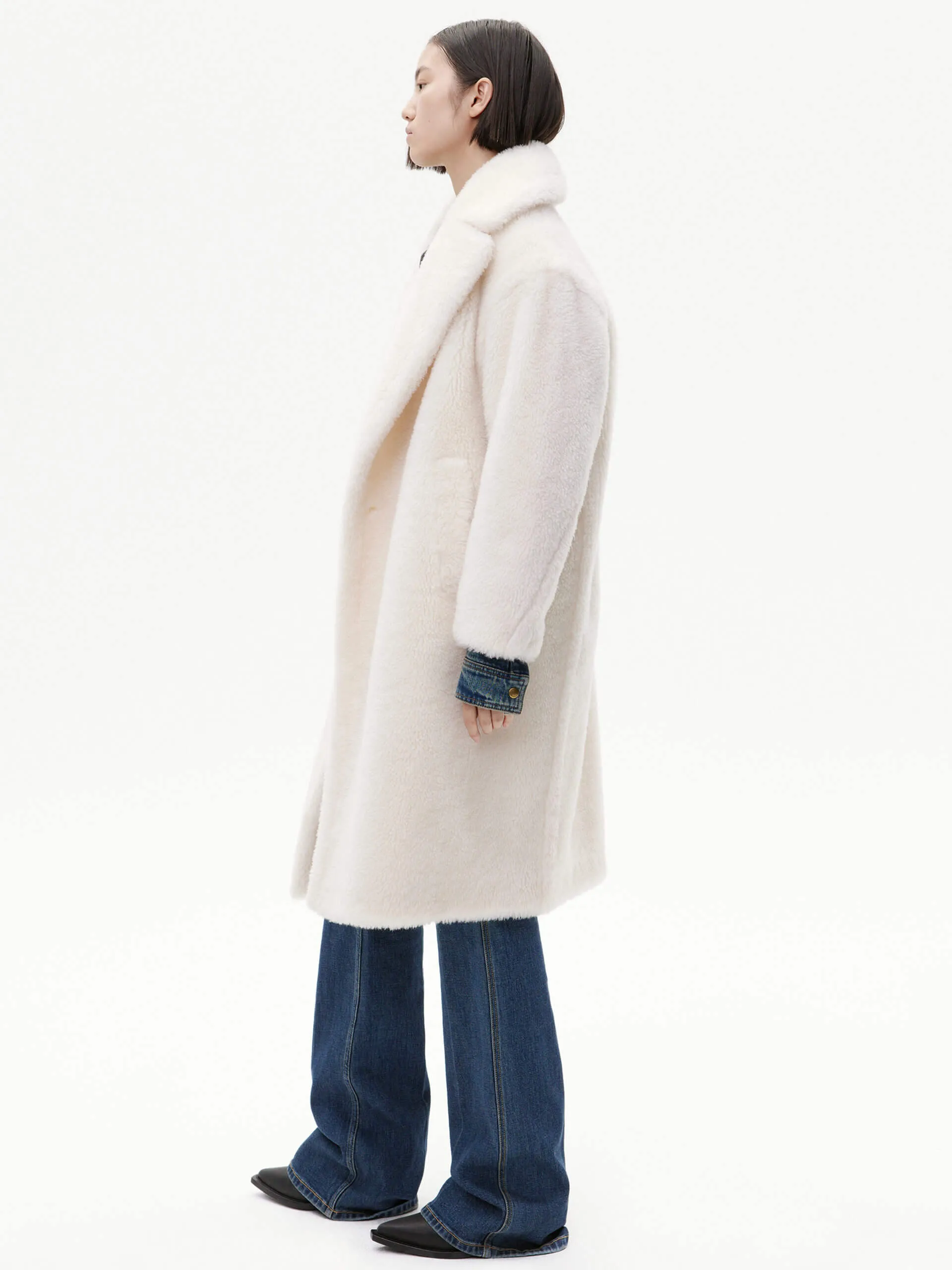 Wool Blend Teddy Coat