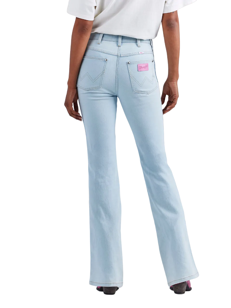 Wrangler Women's Barbie Westward High Rise Bootcut In Ken Blue Jean