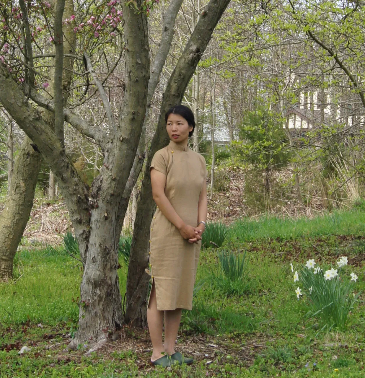 Yellow Yao-Lotus’ Qipao Dress