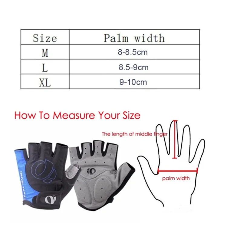 YIZIMI Anti-shock Half-finger Gloves Cycling Silicone Short Finger Gloves, Size: XL(Black Gray)